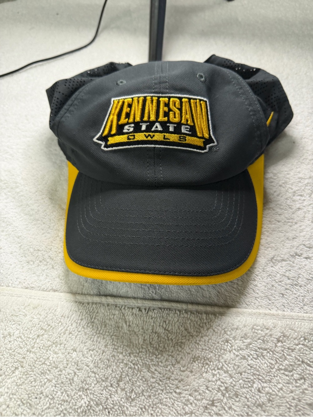 Nike Kennesaw State Owls Gray & Gold hat with dri fit back